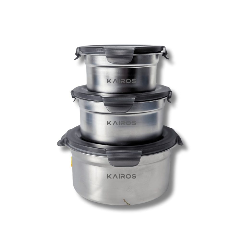 Fresh Seal Trio-Stainless Steel Containers Set of 3