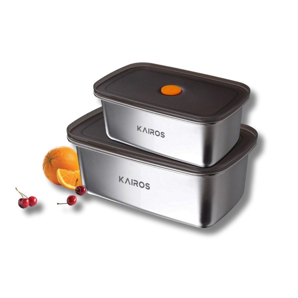 Fresh Keeper Duo Stainless Steel Container Set of 2 PCS (Rectangular)