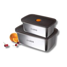 Fresh Keeper Duo Stainless Steel Container Set of 2 PCS (Rectangular)