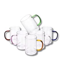ClearSip Borosilicate Mug (Round) Set of 6 -300 ML Each