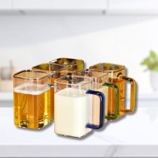 ClearSip Borosilicate Mug (Square) Set of 6 -250 ML Each