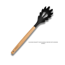 Silicone Spaghetti Pasta Noodle Server With Wooden Handle