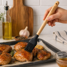 Silicone Basting Brush With Wooden Handle