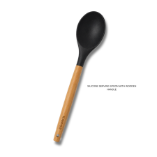 Silicone Serving Spoon With Wooden Handle