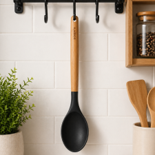 Silicone Serving Spoon With Wooden Handle