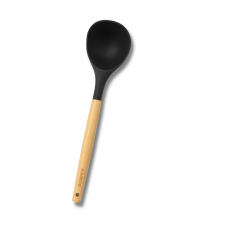 Silicone Soup And Gravy Ladle With Wooden Handle