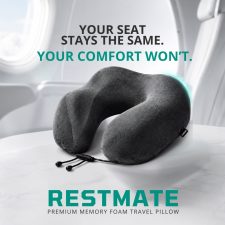 Restmate-Premium Memory Foam Travel Pillow